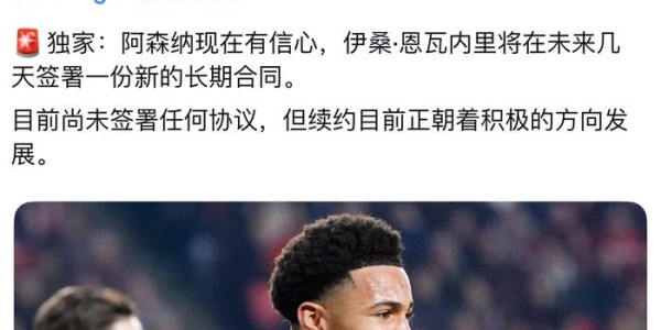 kaiyun体育app-阿森纳与恩凯蒂亚续约在即